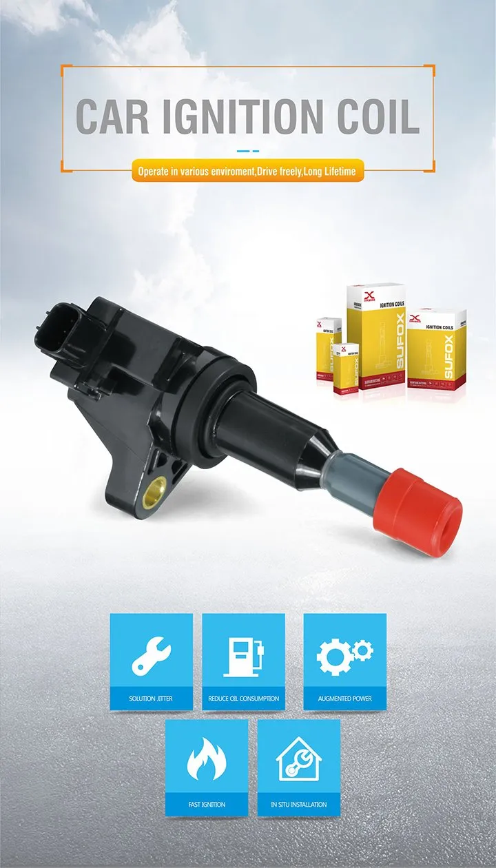 90919-02250 Ignition Coil for Toyota Reiz 2.5L 3.0L, Crown 2.5L 3.0L, Lexus Is200 2.0L, Is300 3.0L, Is250 2.5L, GS300 3.0L, GS450 3.5L, GS250 2.5L, GS350 3.5L