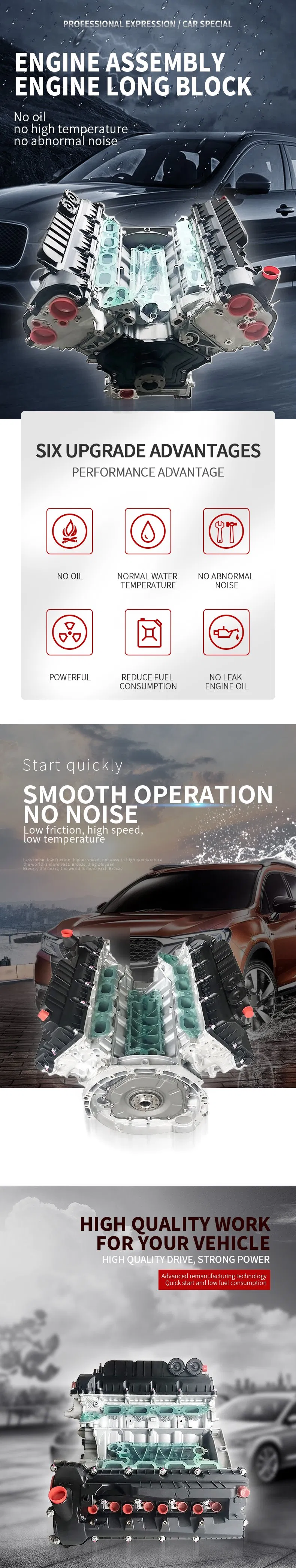 Brand New 4 Cylinders Motor Engine Assembly 642 Engine Long Block for Benz Gl Class (X166) Gl 350 Cdi 4matic 15 Models 2987 Displacement