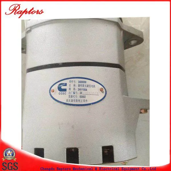 Cummins Engine Part Alternator 3400698/3072483 for Cummins Engine Qsx15