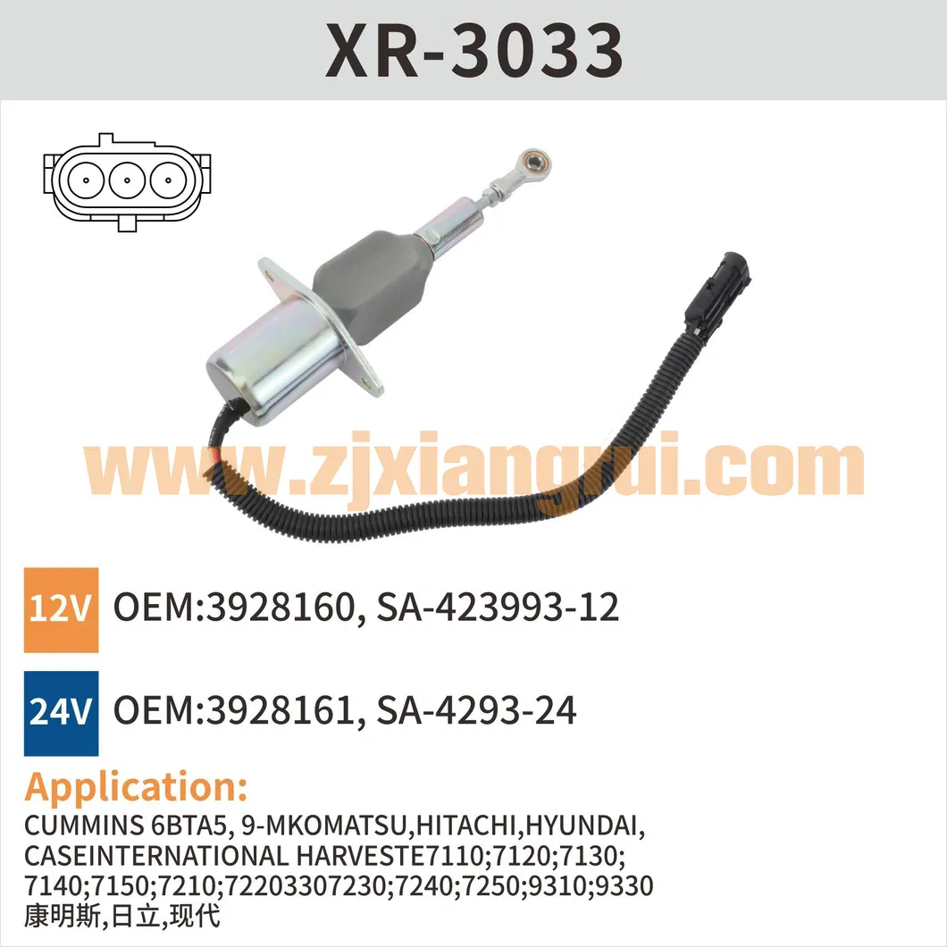 Excavator Part Shut Down Solenoid 3928160 SA-423993-12