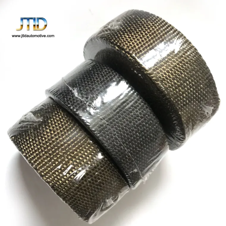 Other Engine Part 2 Inch Wide Titanium Black or Gold Exhaust Wrap Roll