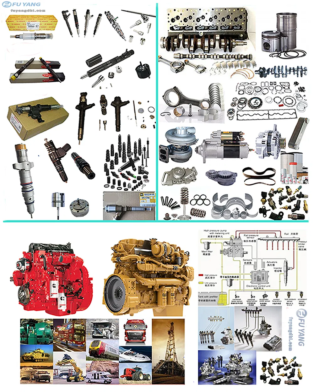 Parts Diesel Engine Isbe Injector 0445120123 4937065
