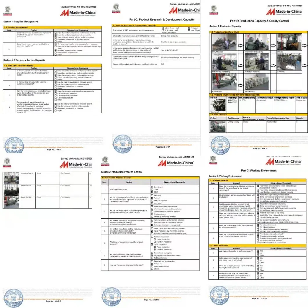 Supplier Auto Parts 4bg1 Nitrided Diesel Engine Crankshaft